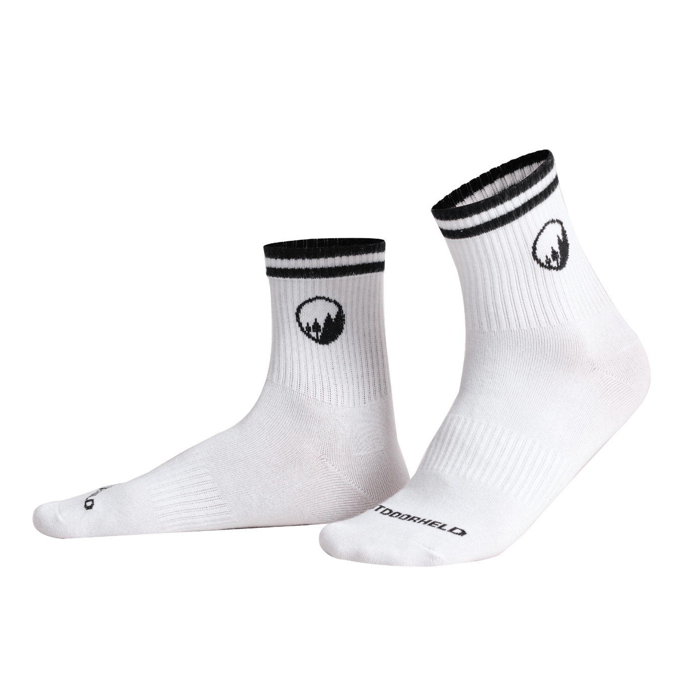 Mittelhohe Retro Barfußsocken - Weiß