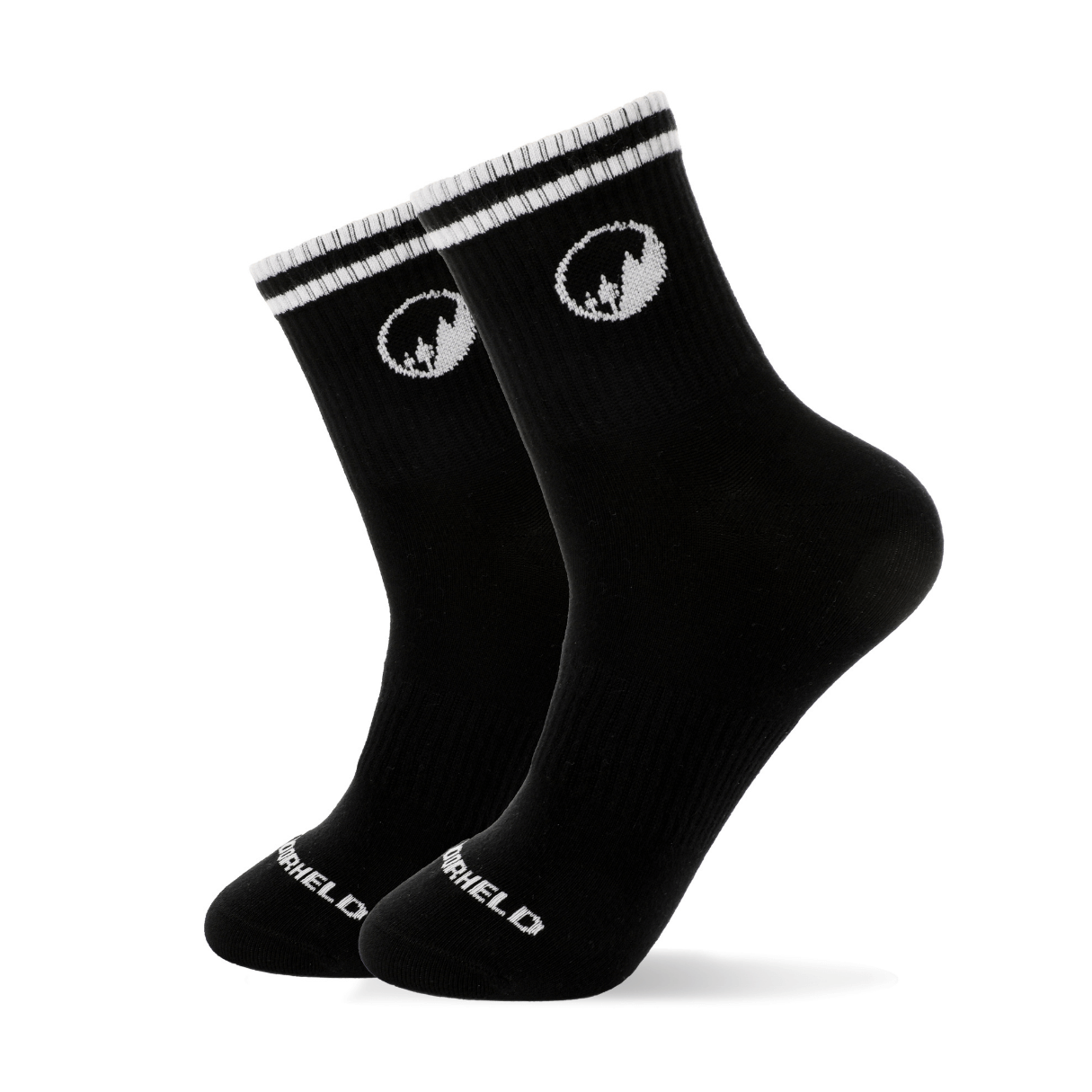 Mittelhohe Retro-Barfußsocken - Schwarz