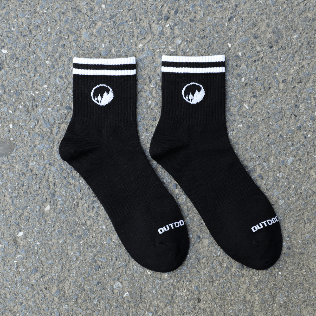 Mittelhohe Retro-Barfußsocken - Schwarz