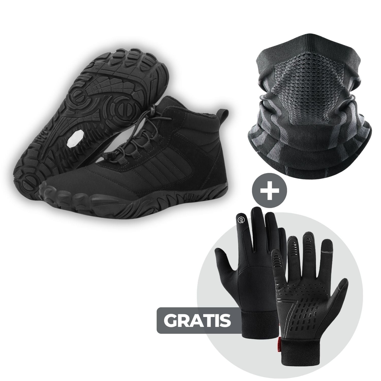 VIP BUNDLE: Winter Pro Barfußschuhe + ThermoPro Halstuch + GRATIS ThermoPro Handschuhe