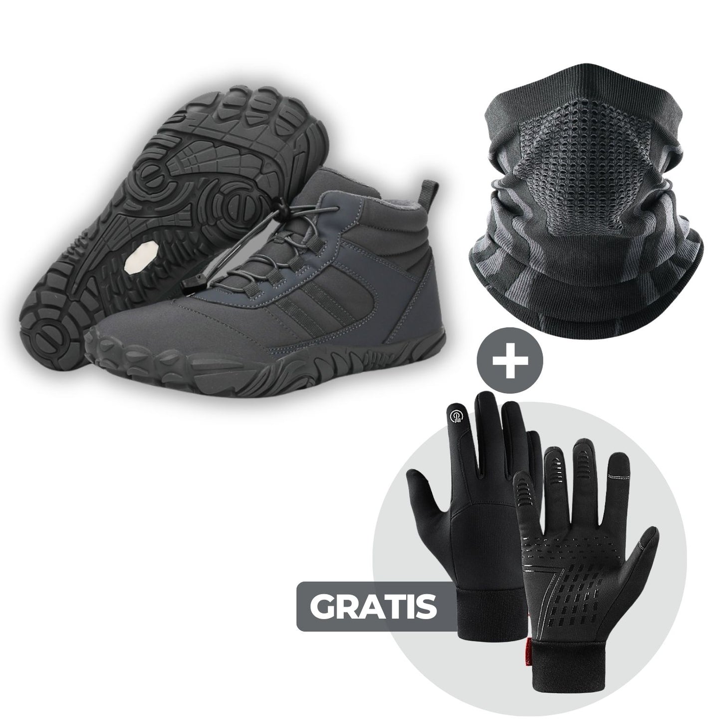 VIP BUNDLE: Winter Pro Barfußschuhe + ThermoPro Halstuch + GRATIS ThermoPro Handschuhe