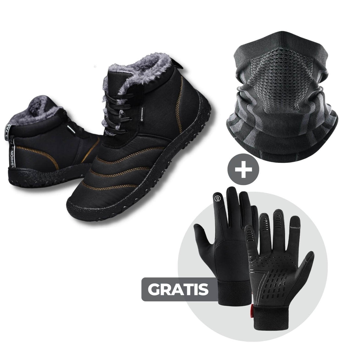 VIP BUNDLE: Winter Pro 2.0 Barfußschuhe + ThermoPro Halstuch + GRATIS ThermoPro Handschuhe