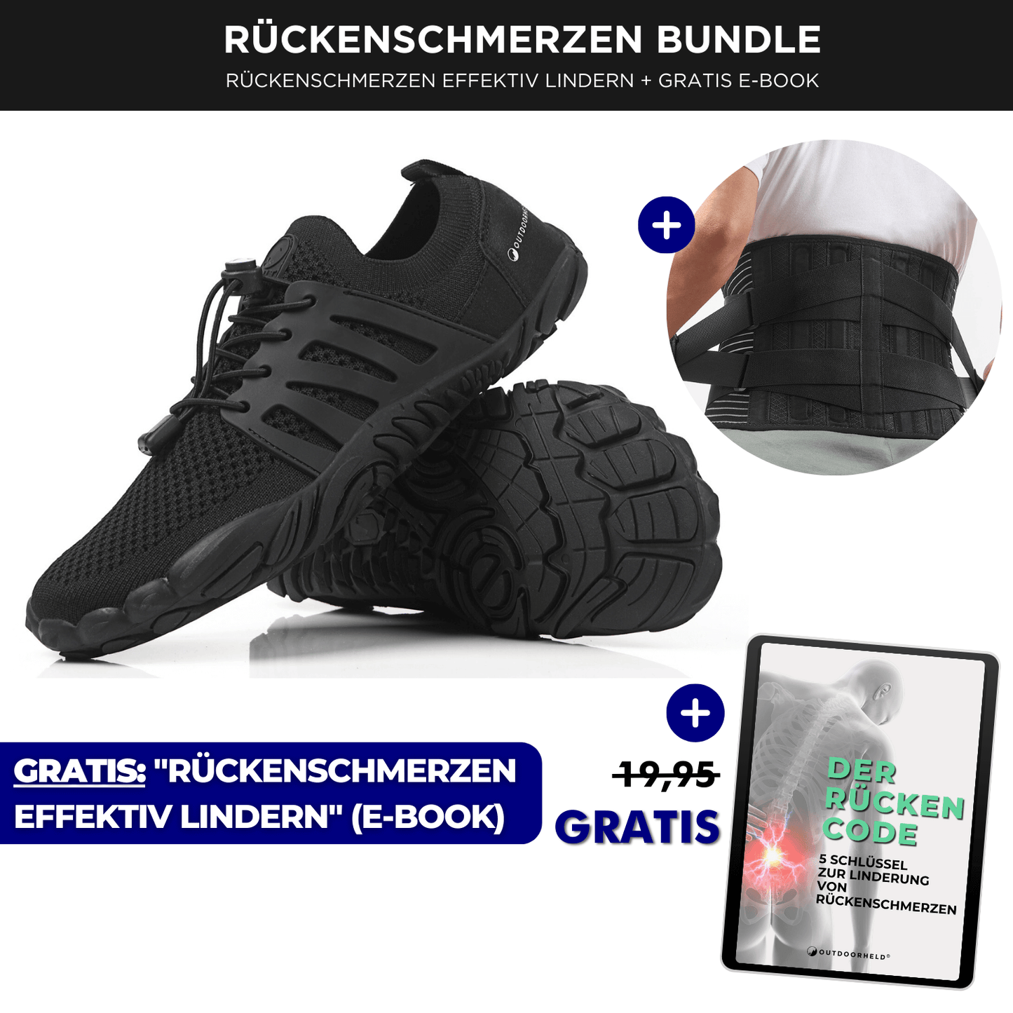 Rückenschmerzen Bundle Pro (Prime 1.0 + RückenSupport Pro + gratis E-Book)