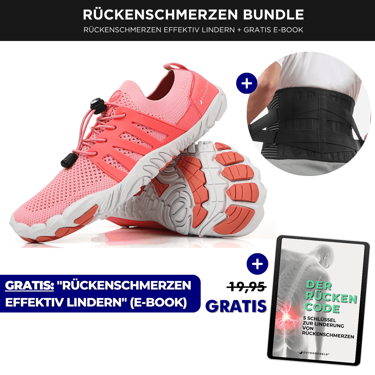 Rückenschmerzen Bundle Pro (Prime 1.0 + RückenSupport Pro + gratis E-Book)