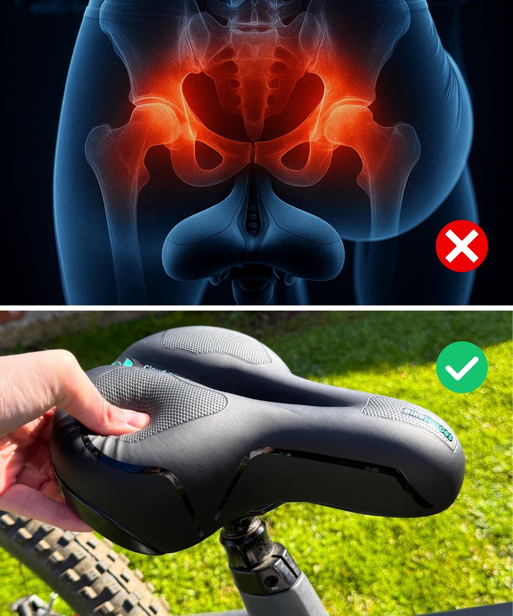 Fahrrad-Komfort-Bundle: Barfußschuhe + Fahrrad-Sattel